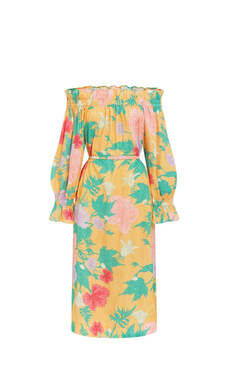 EPHEMERA Spall Maxi Linen Dress NWT